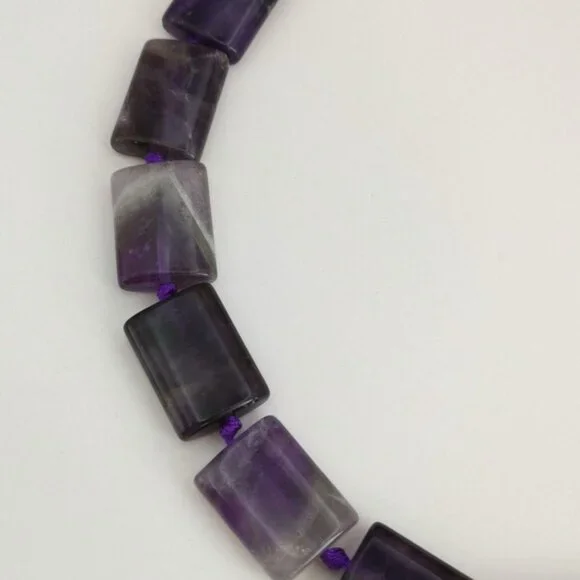 Raw amethyst Geometric necklace 19 Inches 🆕 - Picture 5 of 8
